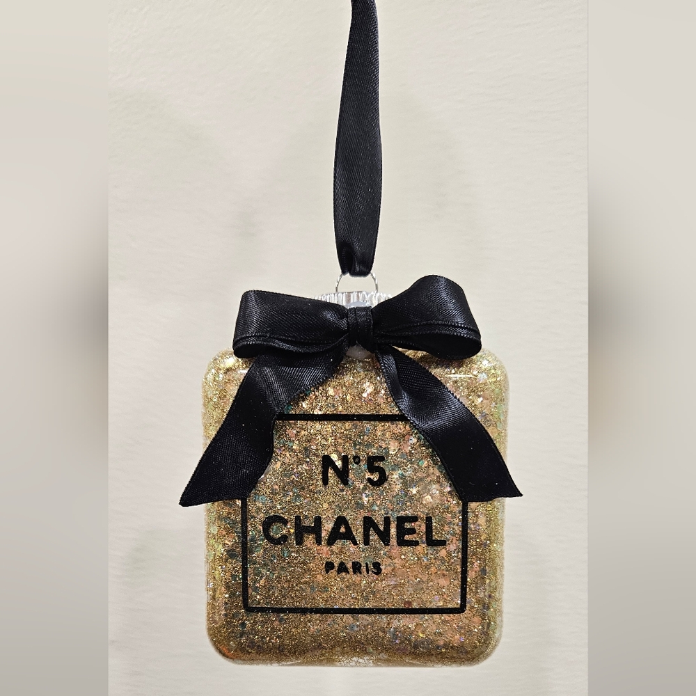 Gold Glitter Holiday Ornament - Picture 2 of 2